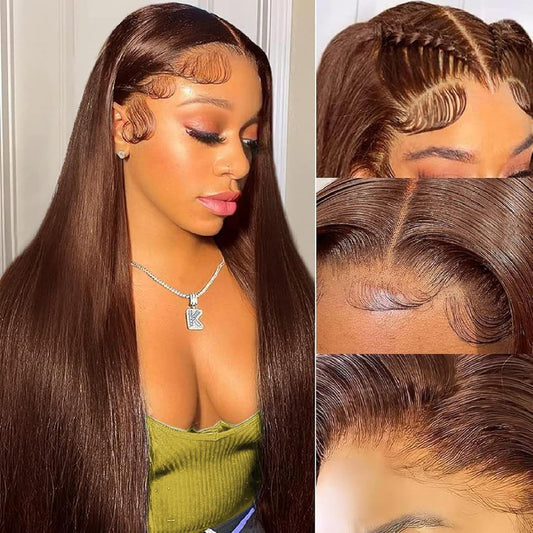 CrownWigs 
Sleek Straight Lace Front Human Hair Wig